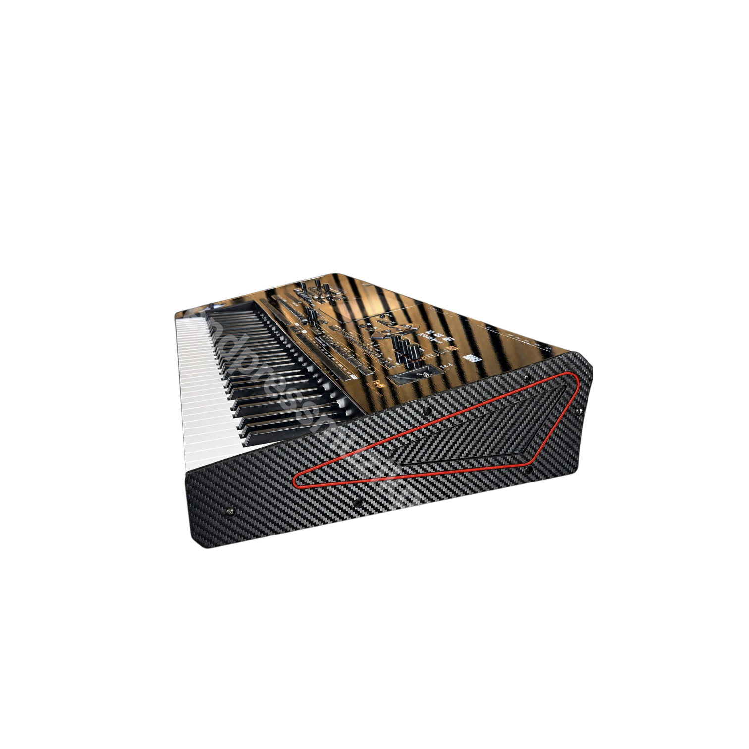 Multi-colored tempered carbon round side guard Right and left