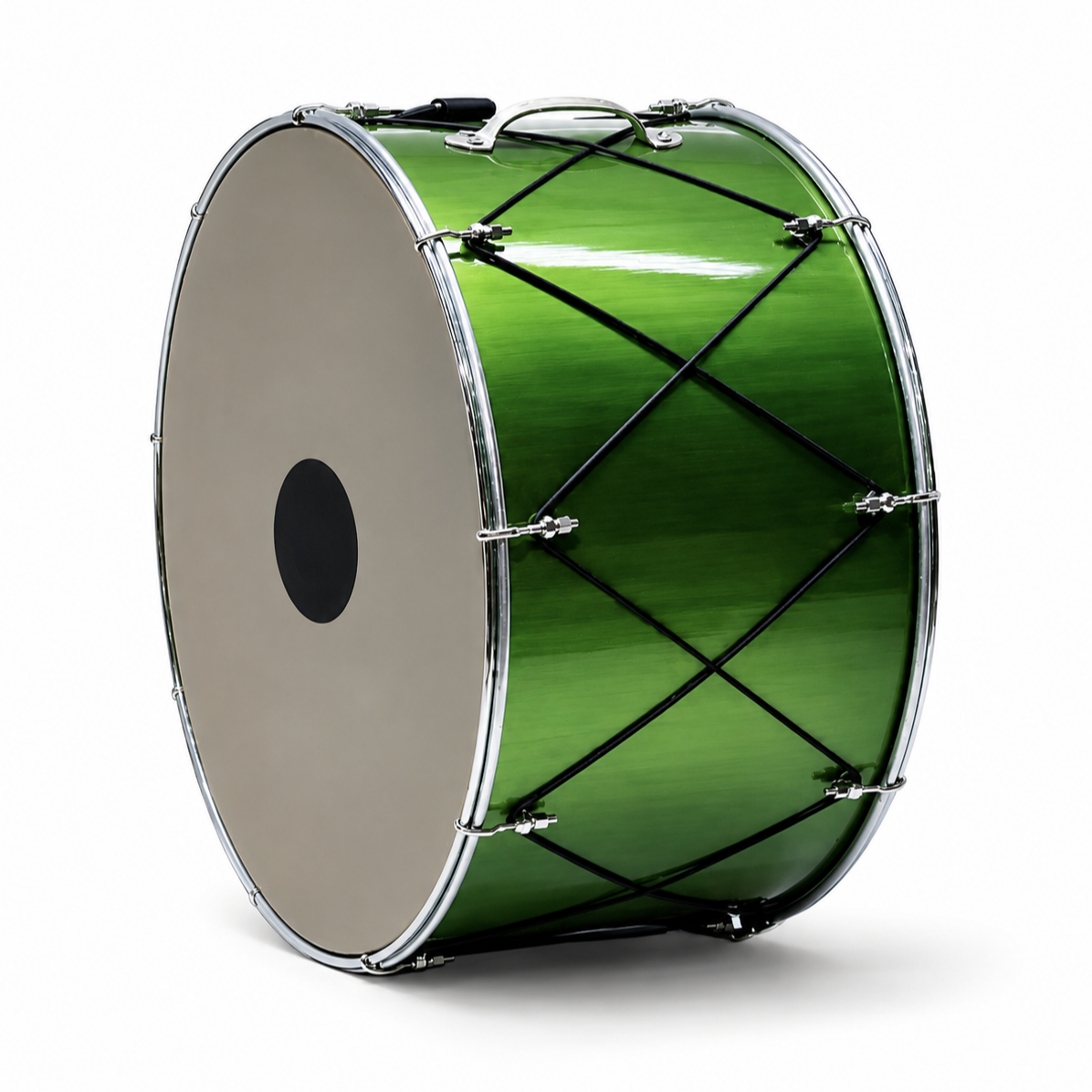 Zaffe show drum. Includes carrying case, drumstick, and stick.