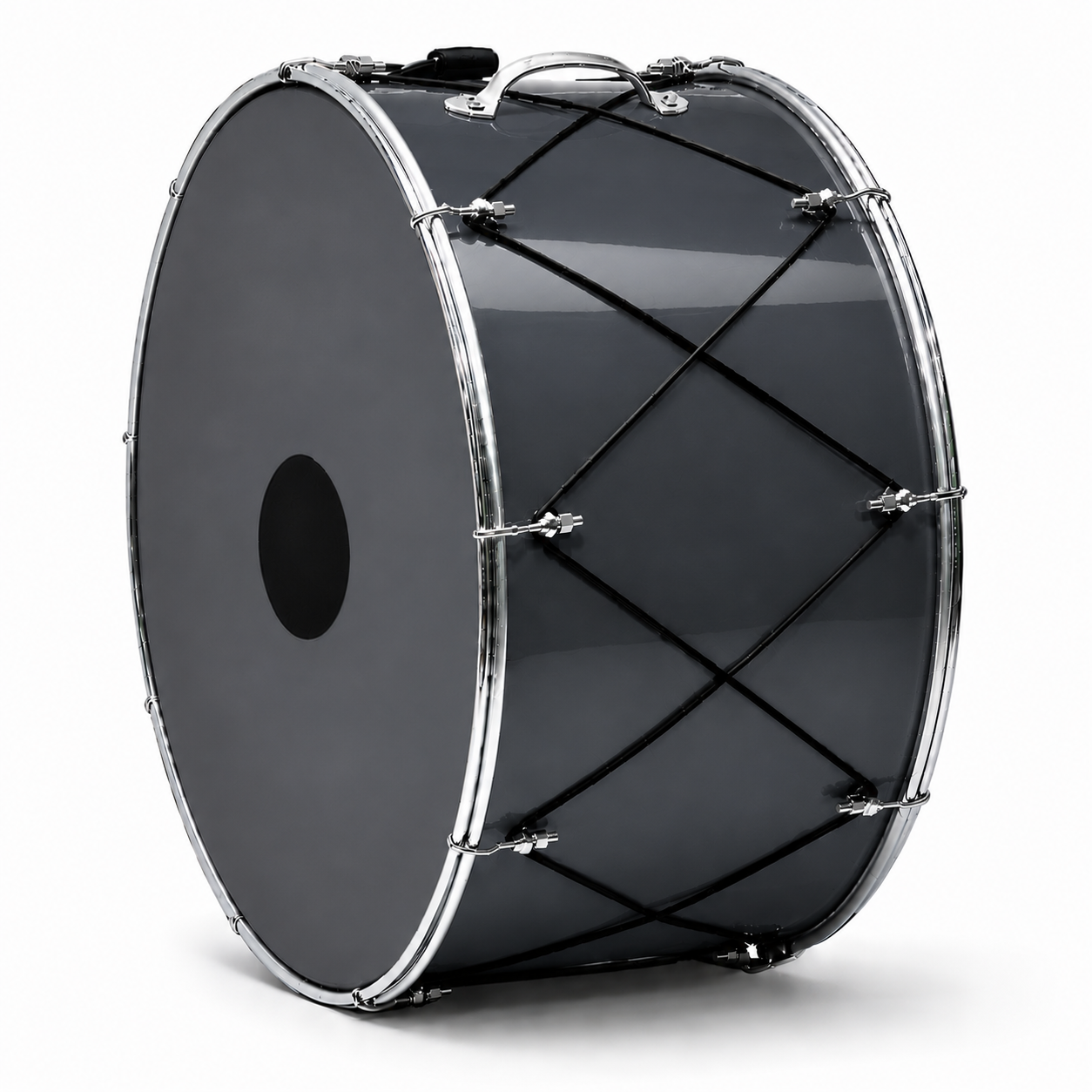 Zaffe show drum. Includes carrying case, drumstick, and stick.