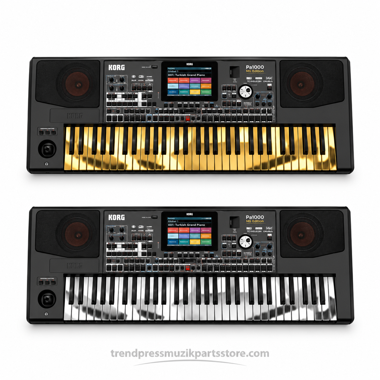 Korg Pa1000 , Pa700 , Pa900, Pa800, Pa500, PA80, Pa600,Pa300 Heat sticker, titanium And the golden And white mirror mask,Korg keyboard 61 Key 5 Oktav