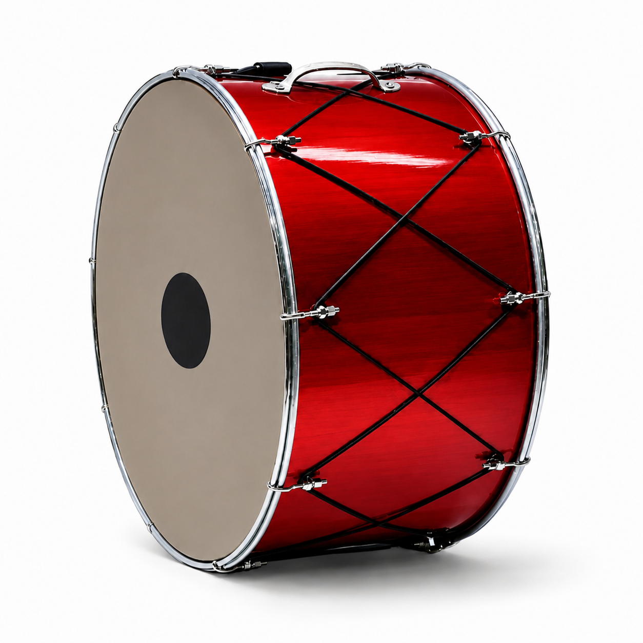 Zaffe show drum. Includes carrying case, drumstick, and stick.