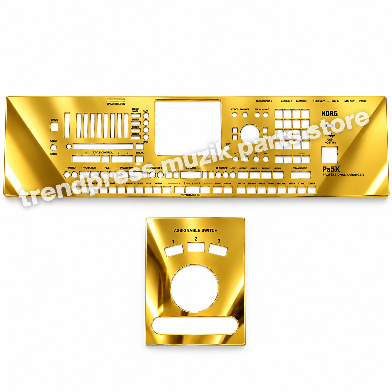KORG PA5X 61 & 76 GOLD & CHROME SİLAVER MİRROR SHİNY REFLEKTÖR THERMAL ORİJİNAL