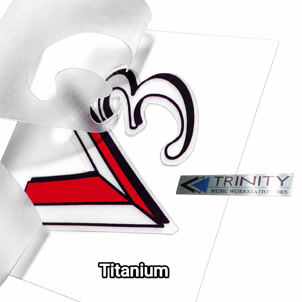 Korg Trinity V3 Logo ( Sticker) & Aluminum logo  - 1×1 ✓ 2 Set
